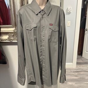 DIXXON Charcoal Button-Down Men's Flame resistant work shirt